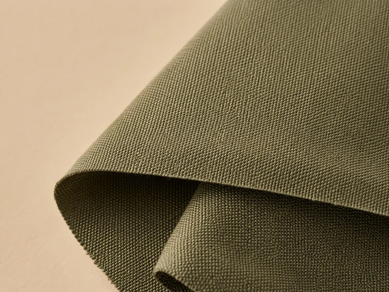 Olive recycled polyester fabric texture