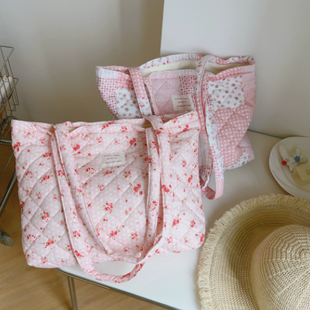Floral Quilted Shopper Tote – SUNVELA