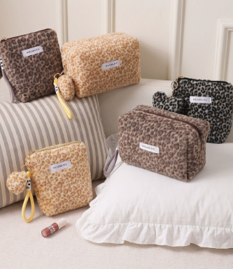 Leopard Print Cosmetic Bag Set – SUNVELA