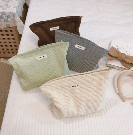 Corduroy Cosmetic Pouch – SUNVELA